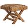 Woven Banana Leaf Stool, Natural Finish