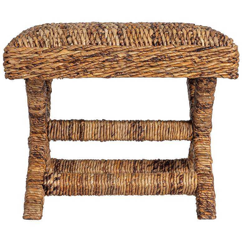 Image 4 Woven Banana Leaf Stool, Natural Finish more views