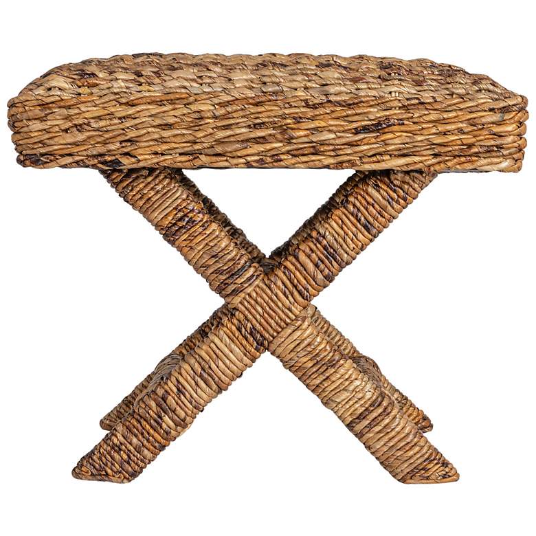 Image 5 Woven Banana Leaf Stool, Natural Finish more views
