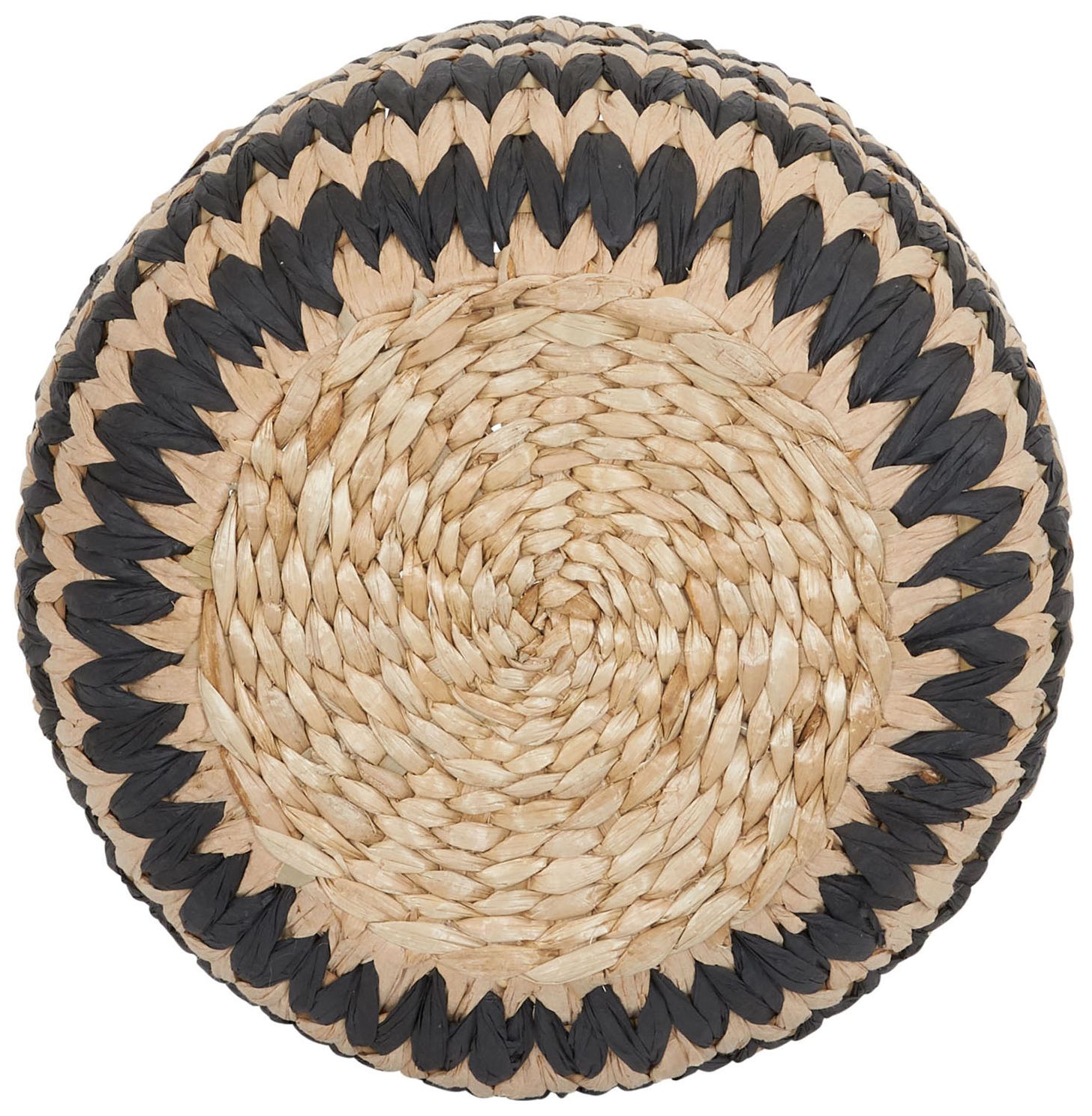 Image 4 Woven Basket, Set of 2 Decorative Baskets with Black Pattern more views