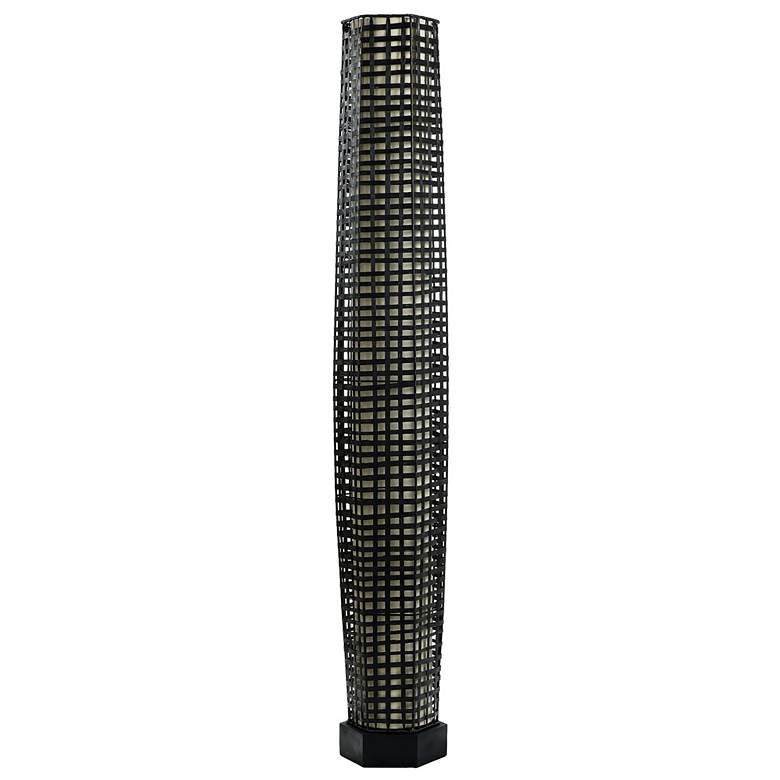 Image 1 Woven Black Up Light - Woven Black Floor Up Light - 100 Watts - 65In Ht.