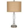 Woven Burlap Apothecary Clear Glass Table Lamp