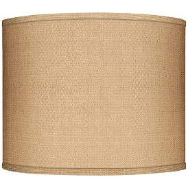 Image1 of Woven Burlap Drum Lamp Shade 14x14x11 (Spider)
