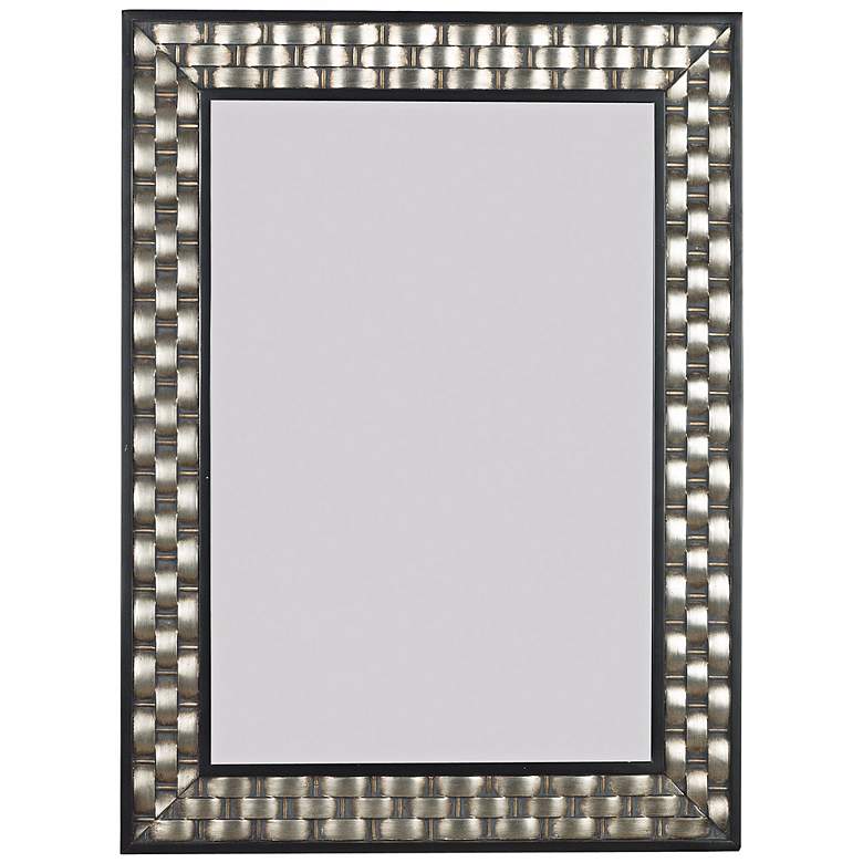 Image 1 Woven Champagne 28 inch x 38 inch Wall Mirror