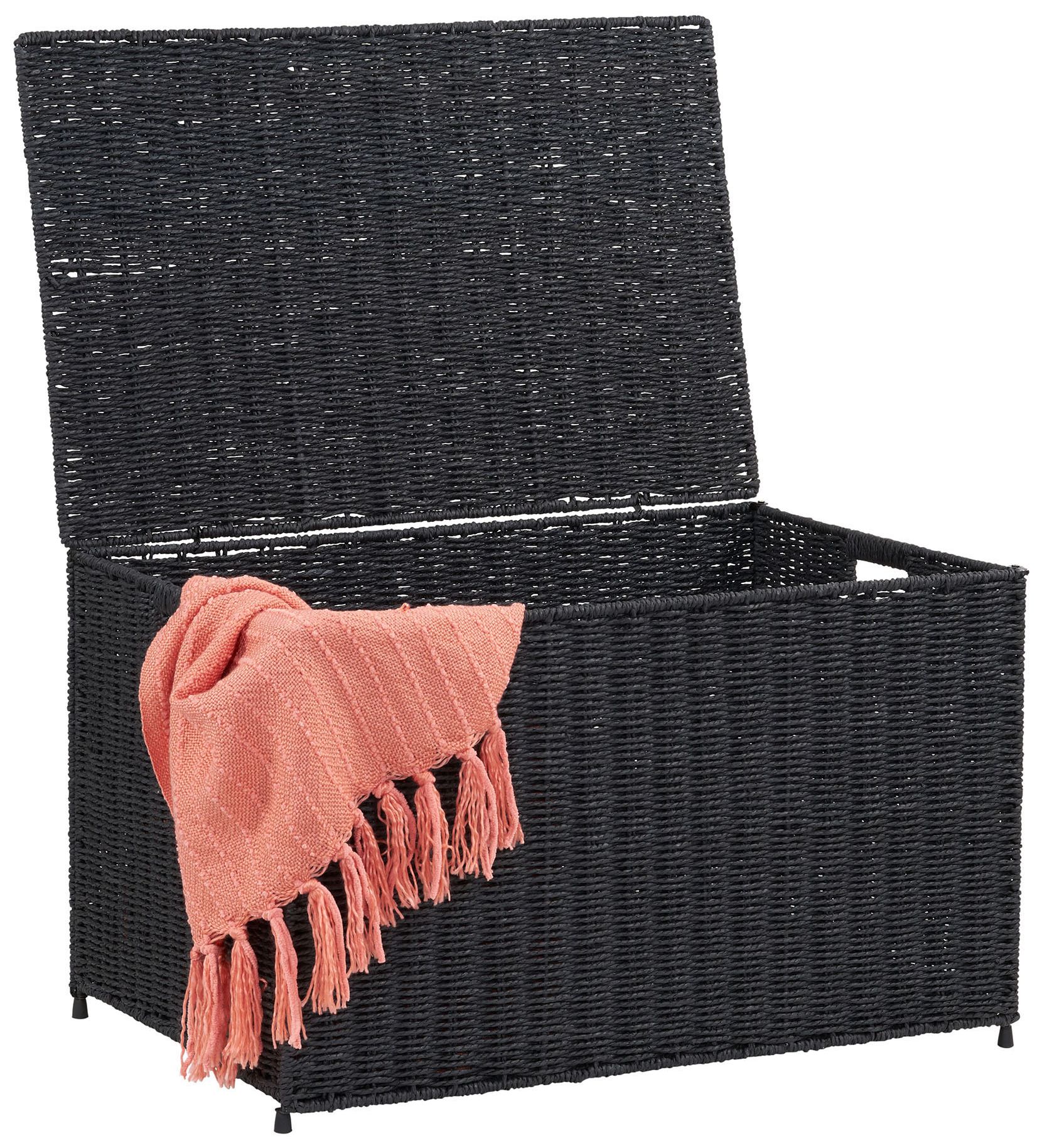 Image 3 Woven Chest, Decorative Paper Rope Storage Chest for Home Organization more views