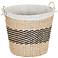 Woven Decorative Basket with Handles and Cotton Liner