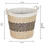 3_Woven Decorative Basket with Handles and Cotton Liner more views