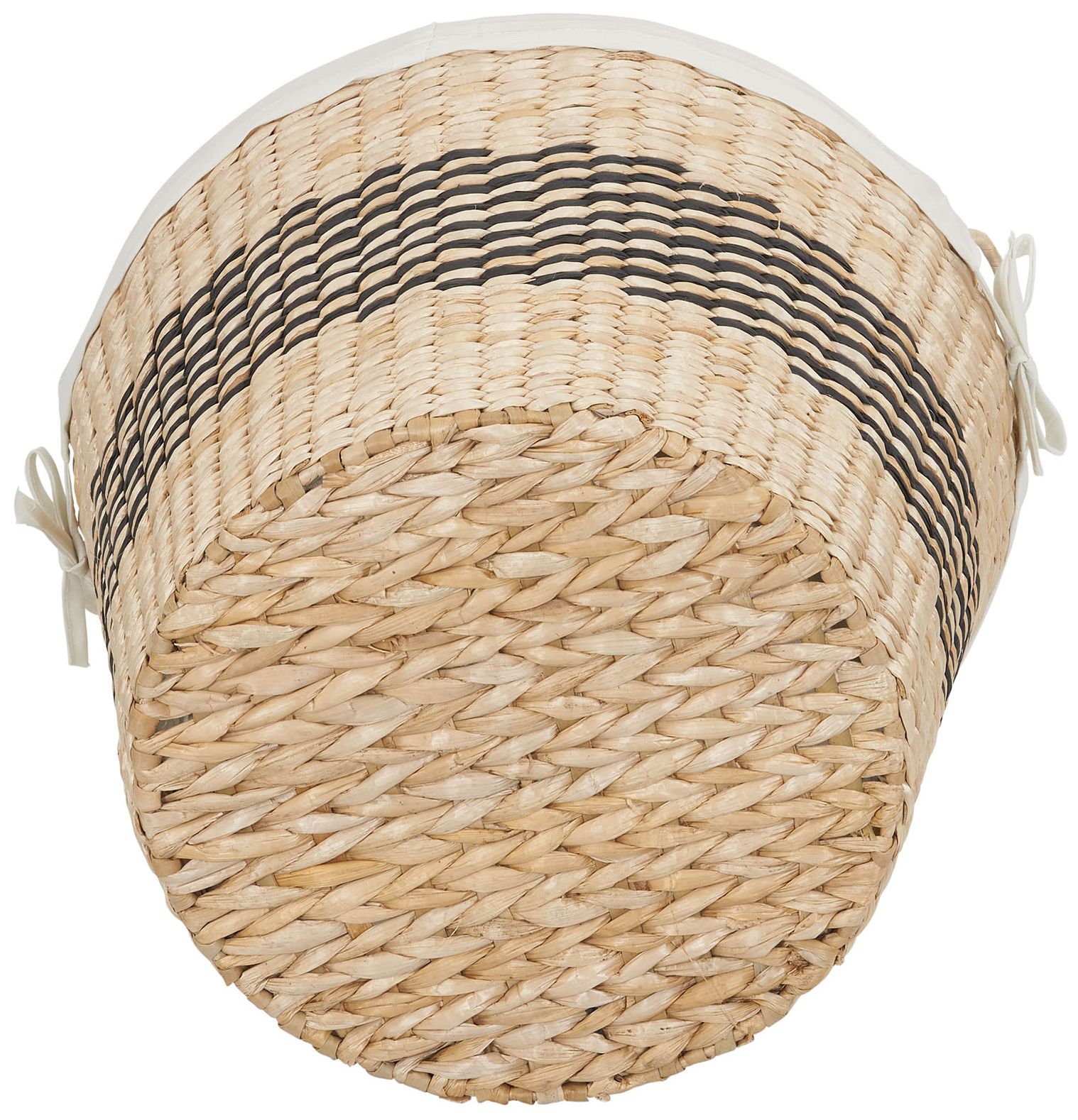 Image 4 Woven Decorative Basket with Handles and Cotton Liner more views