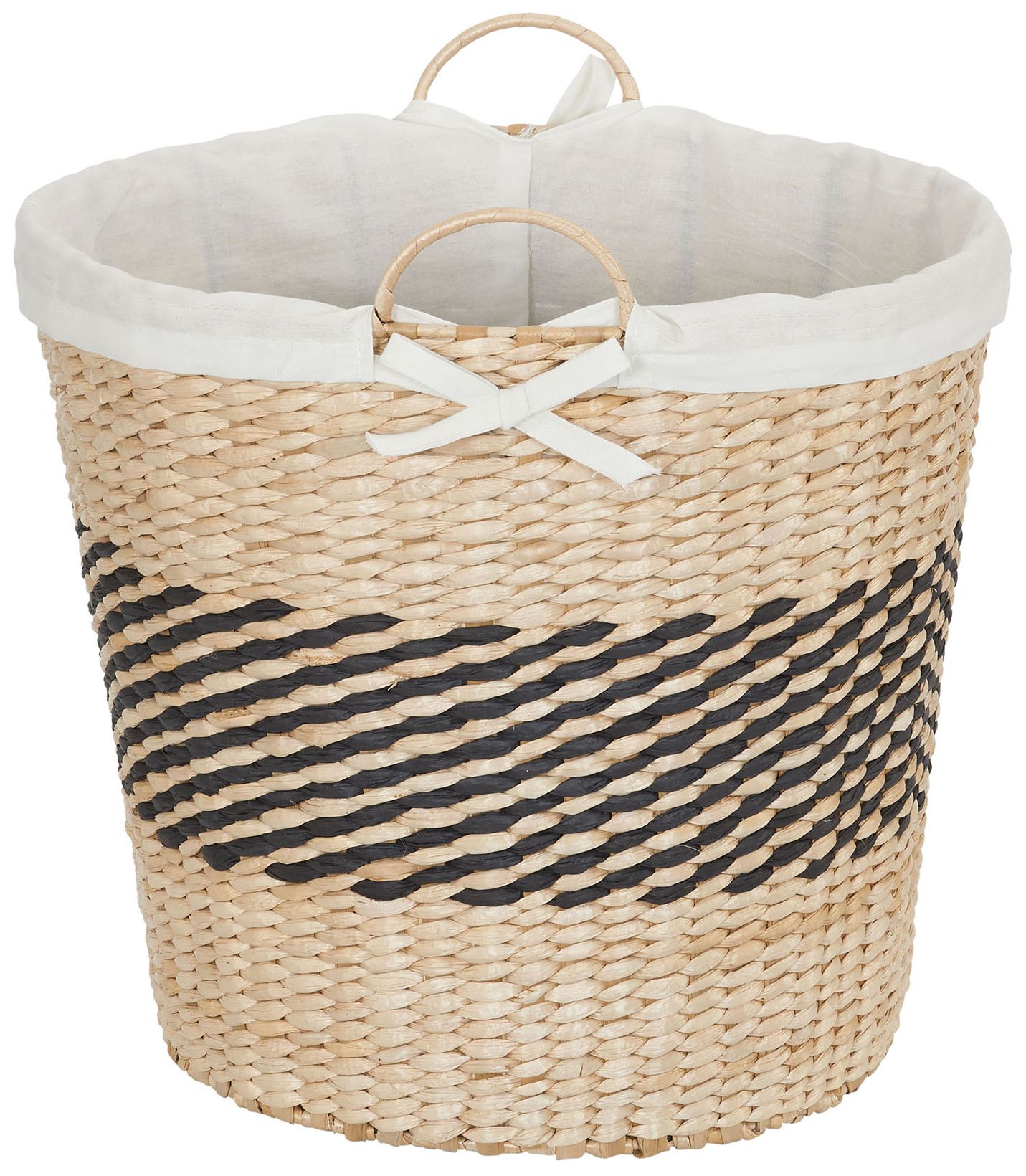 Image 5 Woven Decorative Basket with Handles and Cotton Liner more views