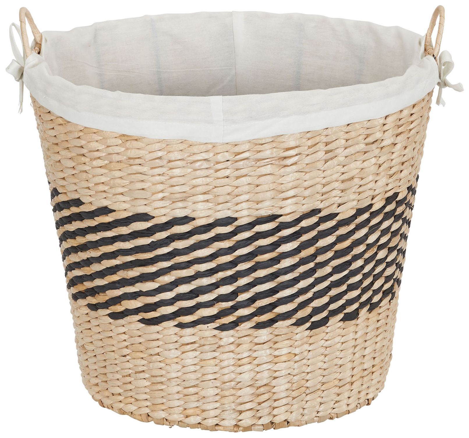 Image 6 Woven Decorative Basket with Handles and Cotton Liner more views