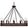 Woven Leather Jessa 29 1/2" Wide Bronze Wheel Chandelier