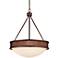 Woven Leather Lamont 20 1/2" Wide Bronze Pendant Light