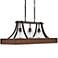 Woven Leather Oswald Bronze Kitchen Island Light Pendant
