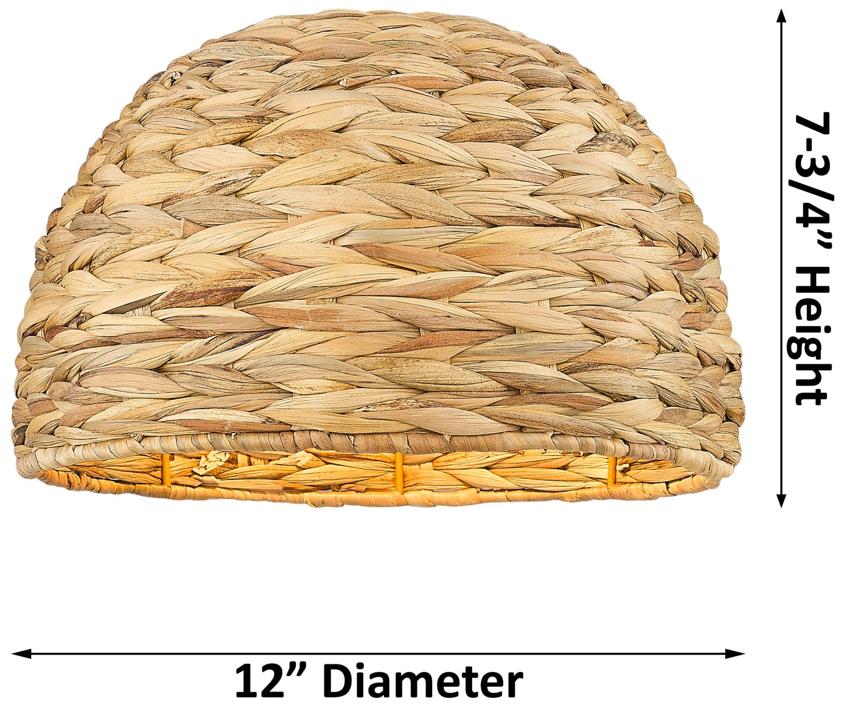 Image 3 Woven Rattan 12" Wide Satin Gold Stem Hung Pendant With Natural Shade more views