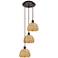 Woven Rattan 18 1/2"W Oil-Rubbed Bronze Multi-Light Pendant