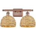 Innovations Lighting Woven Rattan Copper Collection
