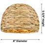 4_Woven Rattan 18"W 2 Light Satin Gold Bath Vanity Light With Natural Sh more views