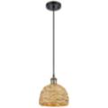 Innovations Lighting Woven Rattan Black Collection