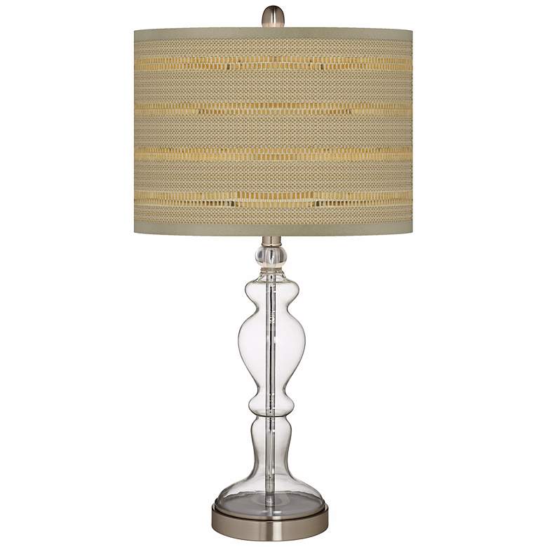 Image 1 Woven Reed Giclee Apothecary Clear Glass Table Lamp