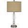 Woven Reed Giclee Apothecary Clear Glass Table Lamp