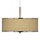 Woven Reed Giclee Glow 16" Wide Pendant Light