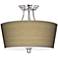 Woven Reed Tapered Drum Giclee Ceiling Light