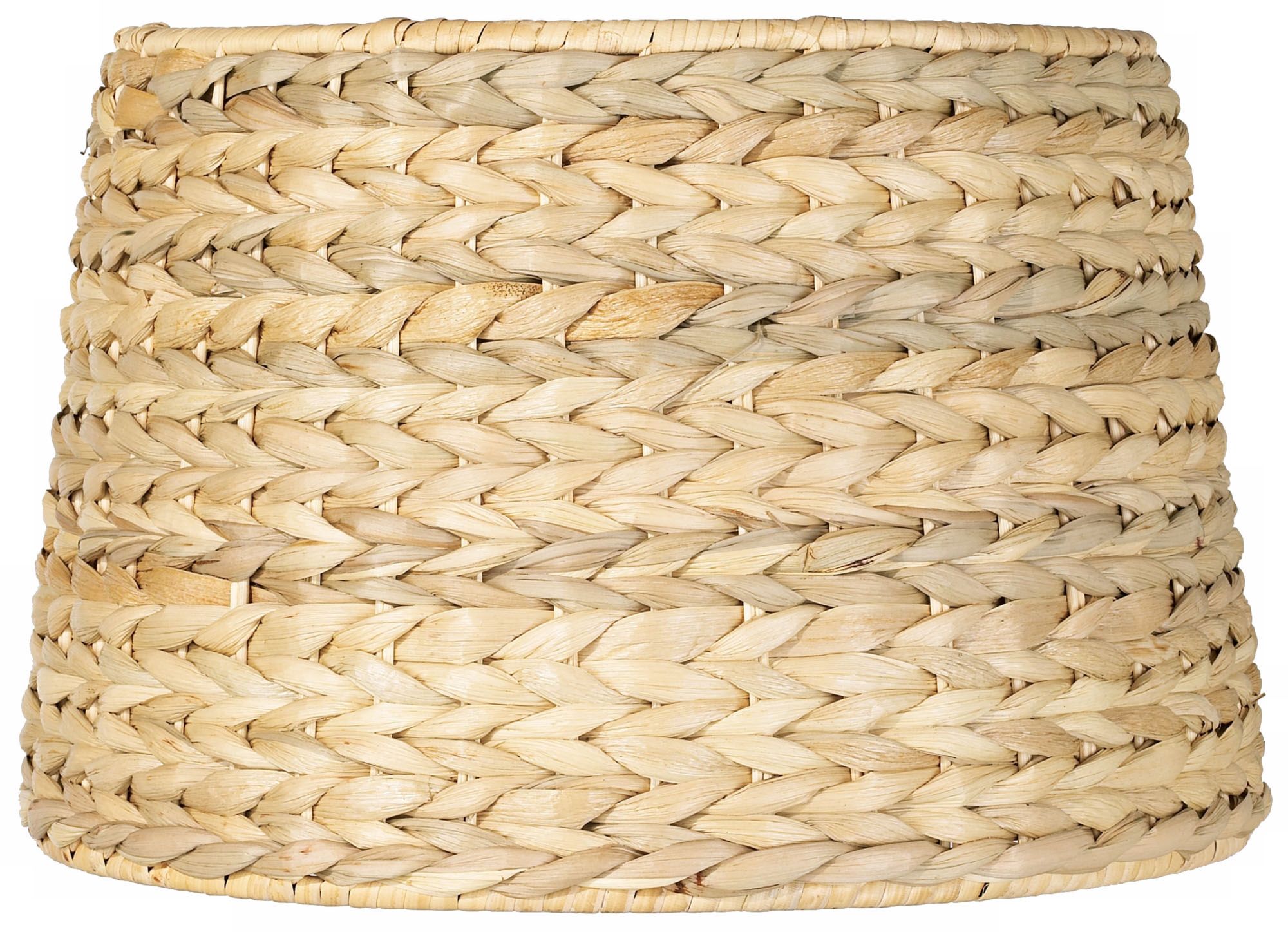 Wicker drum store lamp shade