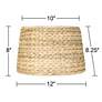 Woven Seagrass Drum Shade 10x12x8.25 (Spider)