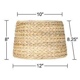 Image4 of Woven Seagrass Drum Shades 10x12x8.25 (Spider) Set of 2 more views