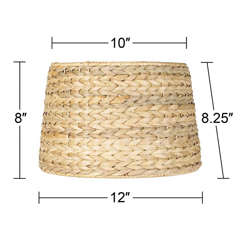 Image 4 Woven Seagrass Drum Shades 10x12x8.25 (Spider) Set of 2 more views