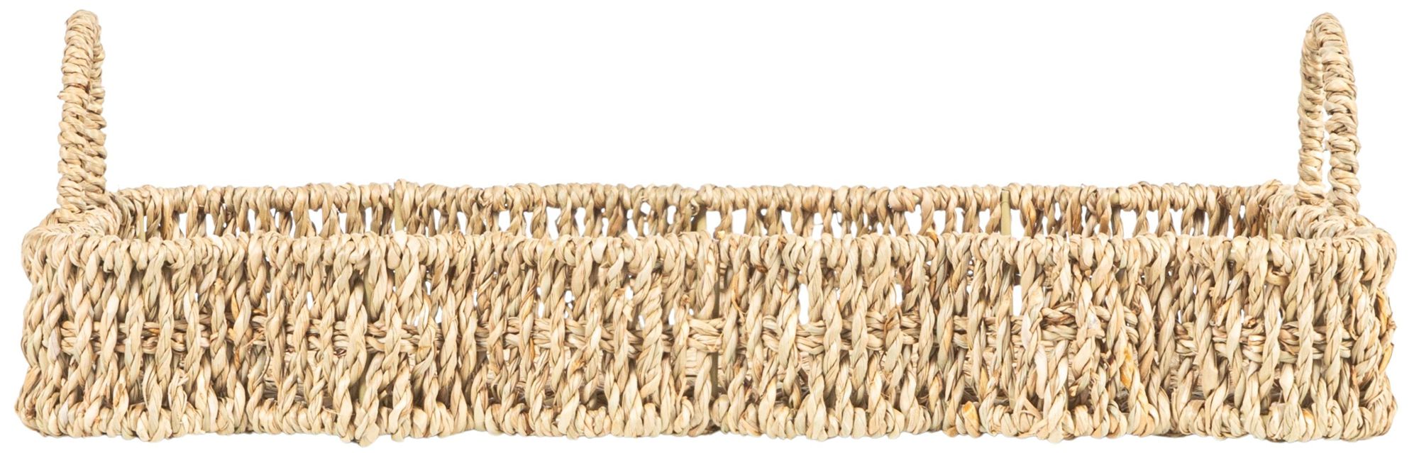 Image 3 Woven Seagrass Scalloped Rectangular Trays, Set of 2 more views