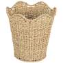 1_Woven Seagrass Wastebin with Scalloped Edge