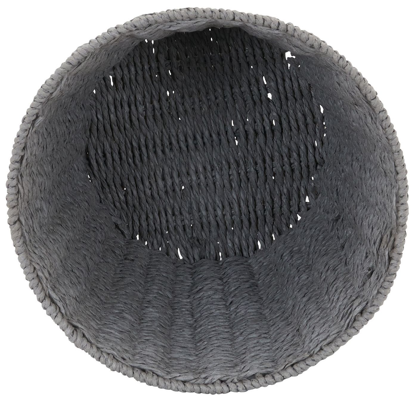 Image 6 Woven Waste Basket, Gray Paper Rope Waste Bin for Bathroom, Bedroom, Office more views