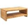 1_Woven Water Hyacinth & Acacia Wood Coffee Table