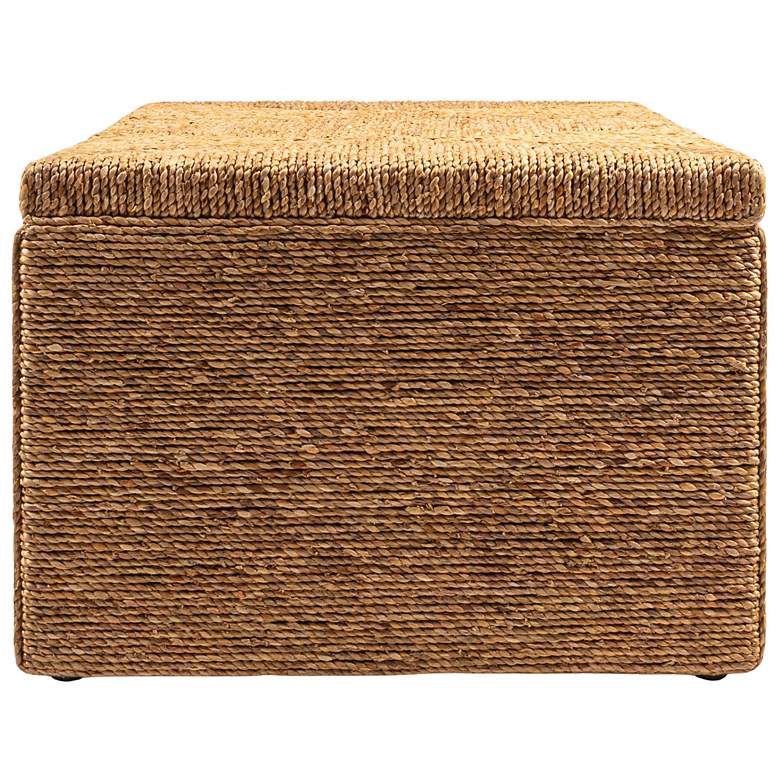 Image 3 Woven Water Hyacinth & Acacia Wood Coffee Table more views