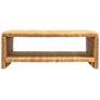 4_Woven Water Hyacinth & Acacia Wood Coffee Table more views