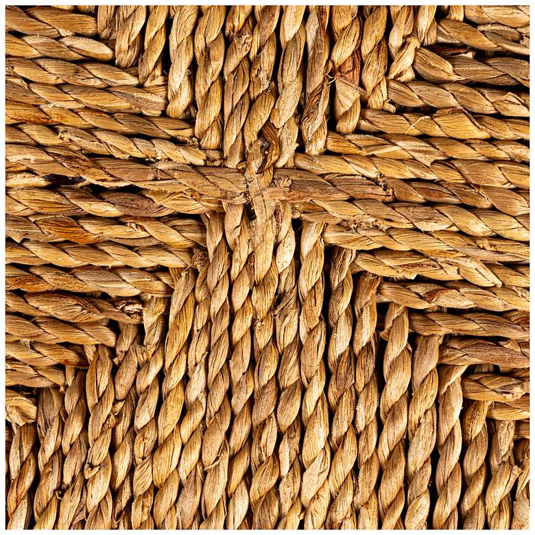 Image 4 Woven Water Hyacinth & Acacia Wood End Table more views