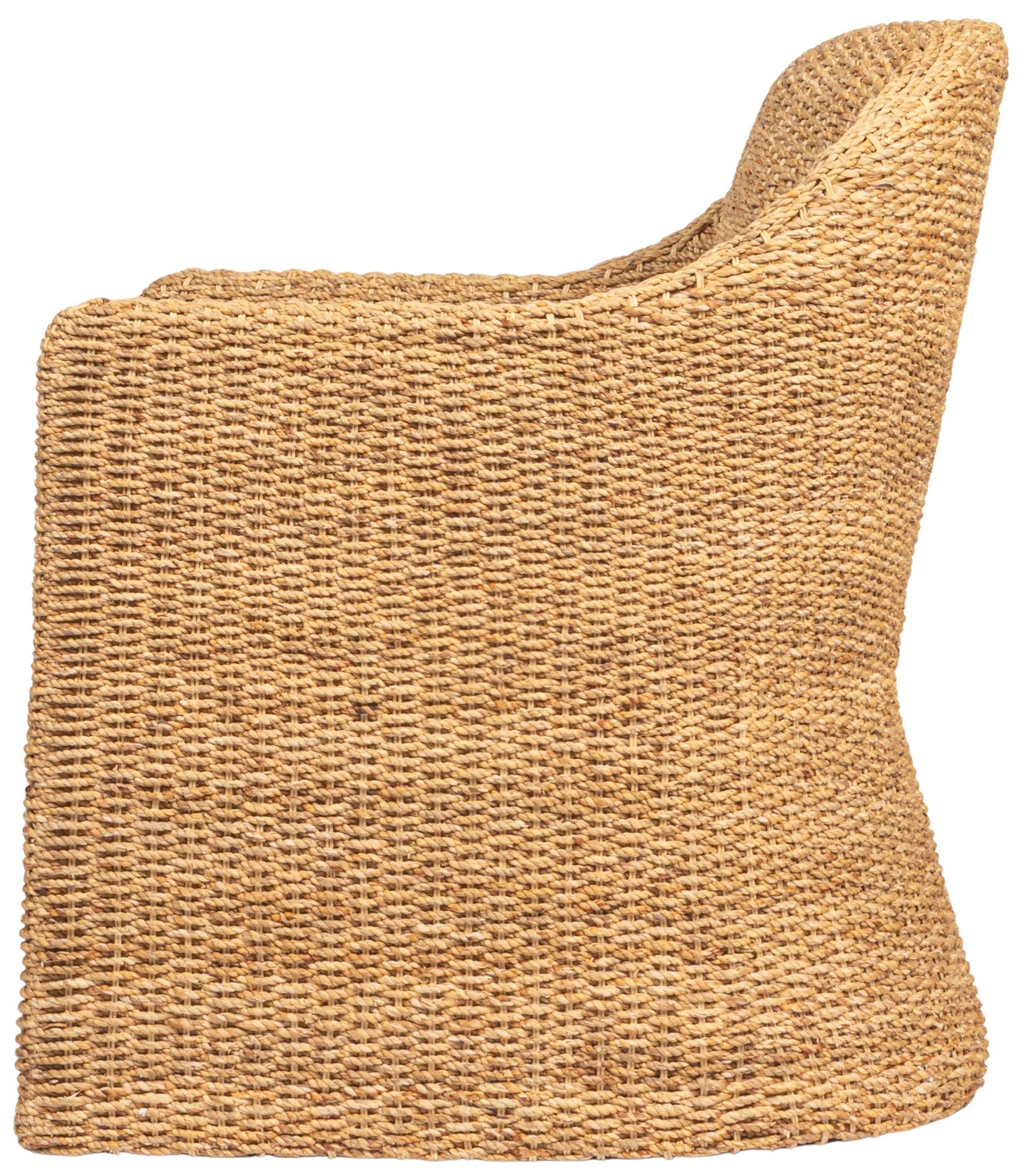 Image 5 Woven Water Hyacinth and Acacia Wood Chair with Cushion, Natural and Cream more views