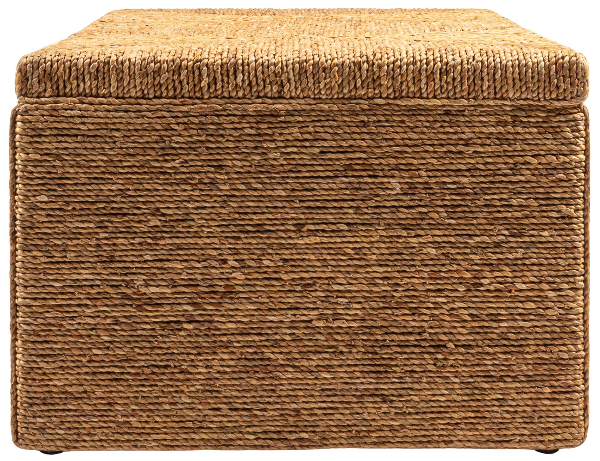 Image 3 Woven Water Hyacinth & Acacia Wood Coffee Table more views