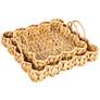 4_Woven Water Hyacinth Scalloped Square Trays, Set of 2 more views