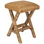 2_Woven Water Hyacinth Stool, Natural Finish