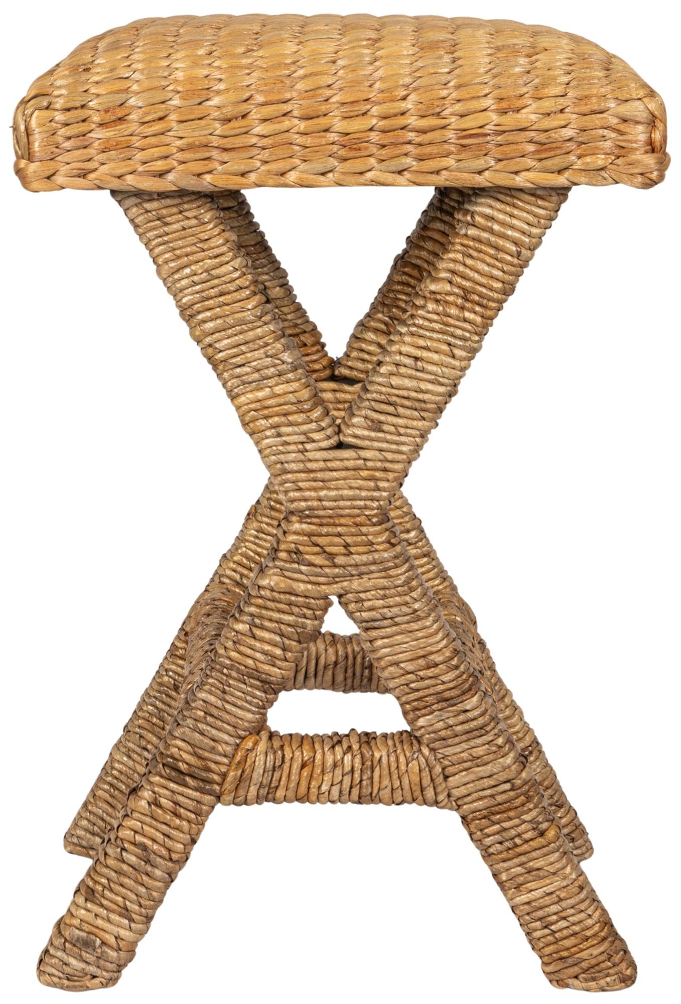 Image 5 Woven Water Hyacinth Stool, Natural Finish more views
