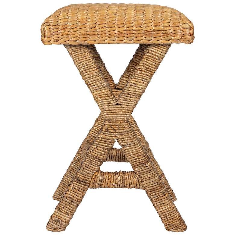 Image 5 Woven Water Hyacinth Stool, Natural Finish more views