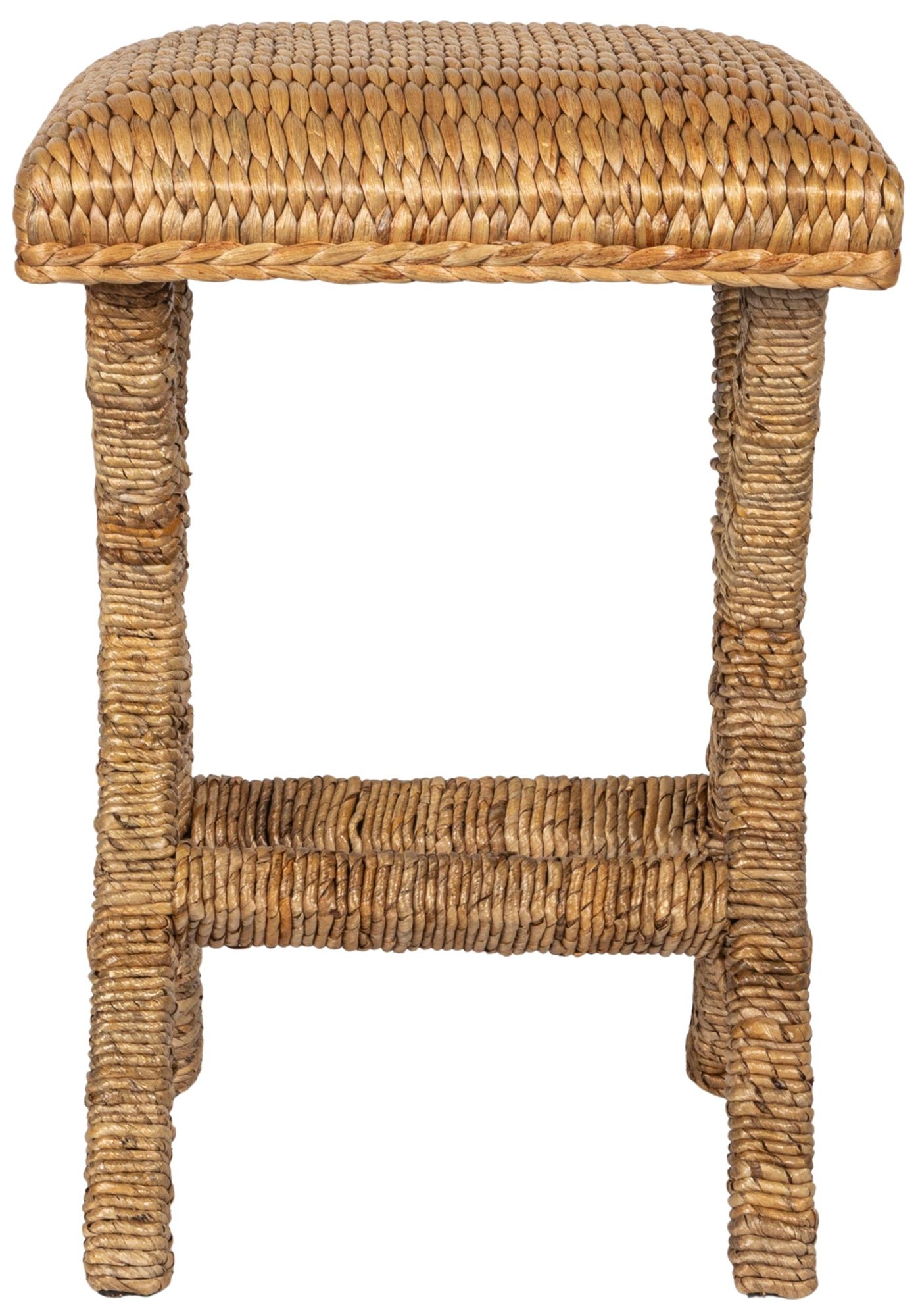 Image 7 Woven Water Hyacinth Stool, Natural Finish more views