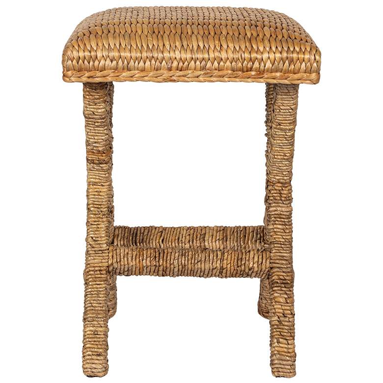 Image 7 Woven Water Hyacinth Stool, Natural Finish more views