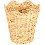 1_Woven Water Hyacinth Wastebin with Scalloped Edge