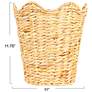 2_Woven Water Hyacinth Wastebin with Scalloped Edge more views