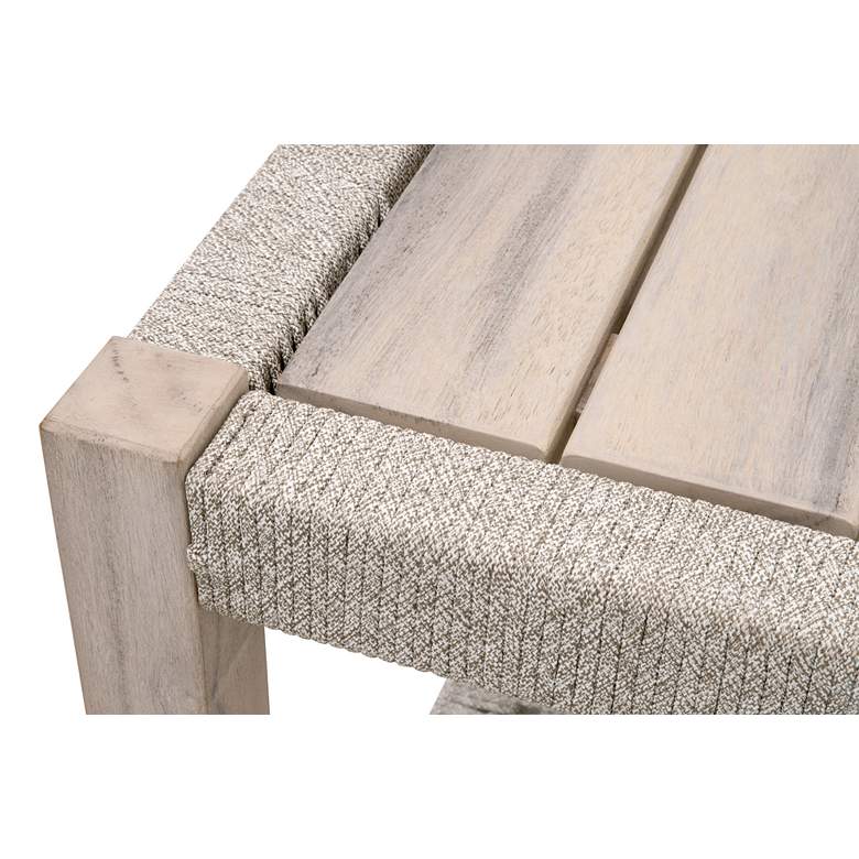 Image 2 Wrap 21 1/4" Wide Gray Teak Wood Outdoor End Coffee Table more views
