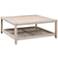 Wrap 42 1/4" Wide Gray Teak Wood Outdoor Square Coffee Table