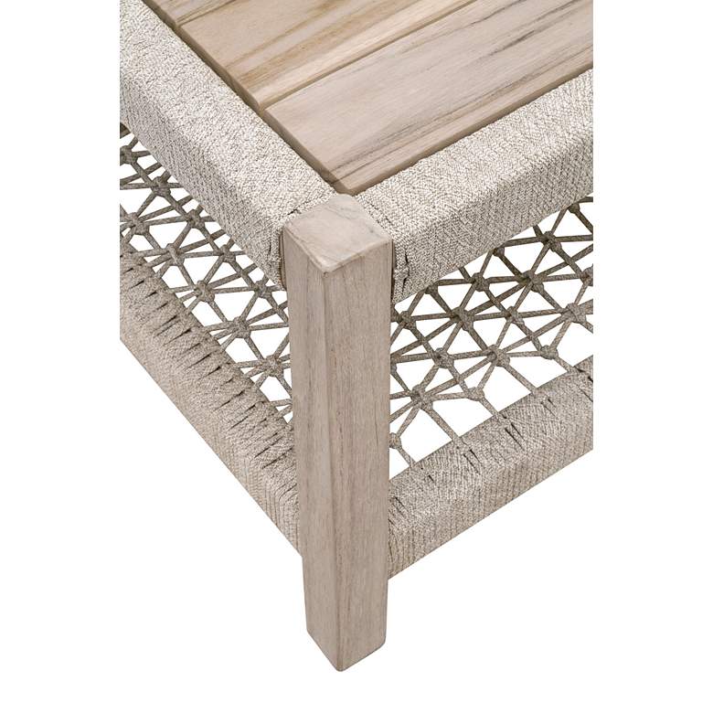 Image 2 Wrap 42 1/4" Wide Gray Teak Wood Outdoor Square Coffee Table more views